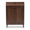 Baxton Studio Cormier Walnut finished 2-Door Wood Entryway Shoe Storage Cabinet 153-9159 - alternate 4
